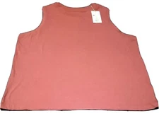 A New Day Tank Top Sleeveless Crew Neck Dark Pink Women XXL - New