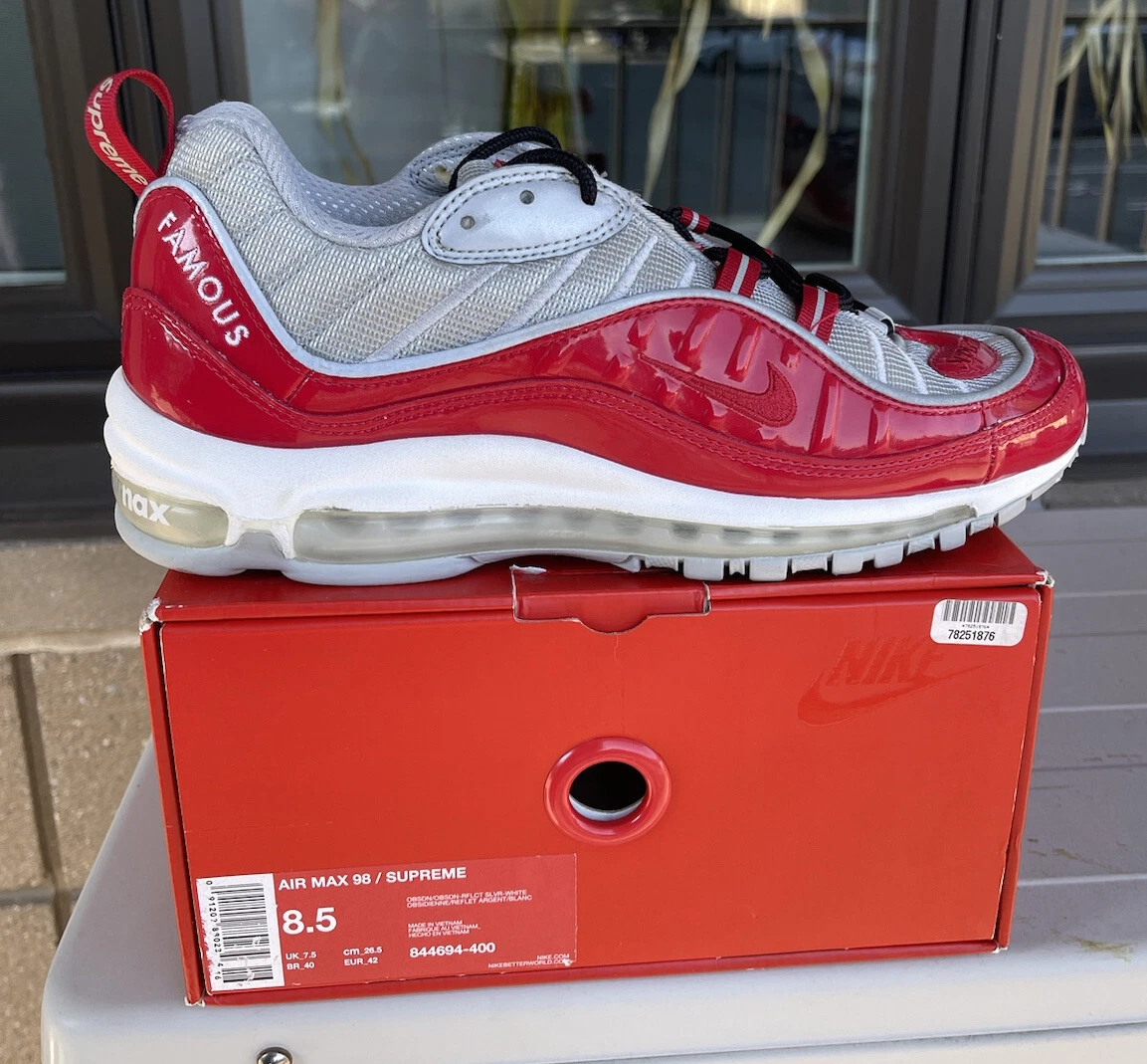 Air max 98 red hot sale mens