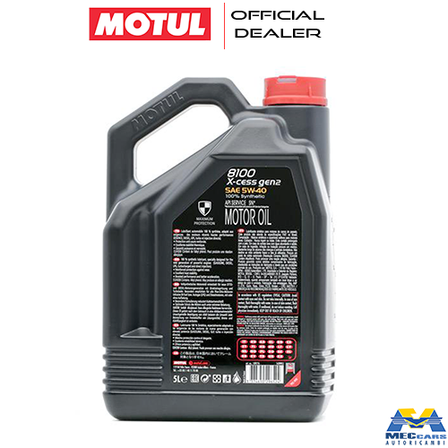 5 LT Olio Motore MOTUL 5W40 8100 XCESS GEN2 VW 502.00 505.00 MB 229.5 A3/B4 MO28 3374650296524 - Foto 4