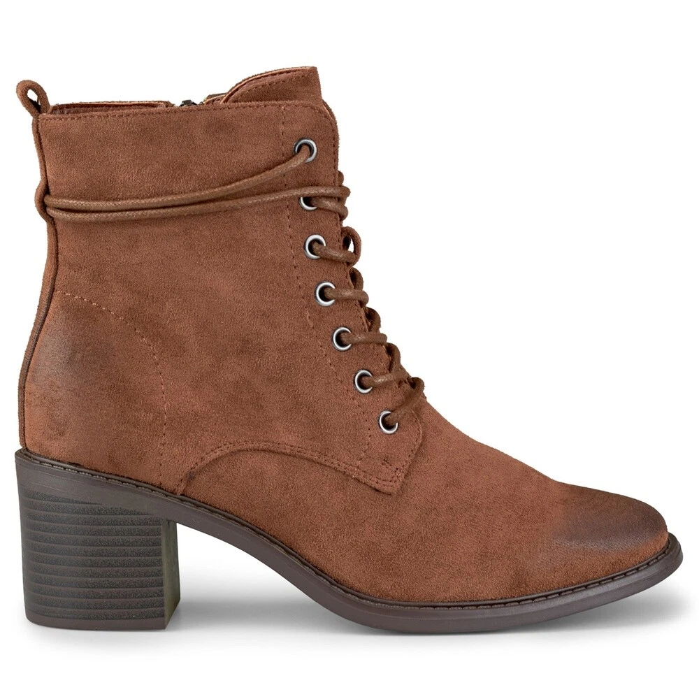 Brown small top heel boots