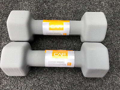 Two 10 lbs Dumbbells CAP Hex Neoprene Dumbbell 10 LB Set Brand NEW