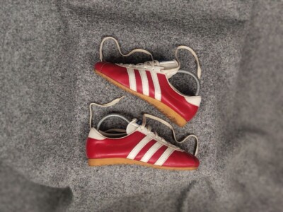 Adidas Hobby Vintage Sneakers 70's Austria Red Leather Trainers | eBay
