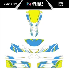 FP7  THE ONE  FULL KART STICKER KIT - KARTING - OTK - ROTAX IAME