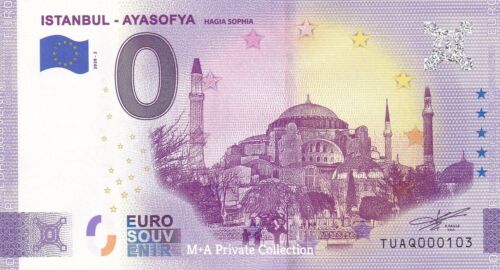 Zero euro banknot | 0 euro TURCJA - ISTANBUL AYASOFYA Hagia Sophia TUAQ-2020-2 - Zdjęcie 1 z 1