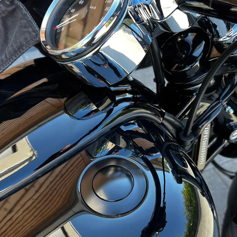 For Harley Sportster 883 1200 48 FX Softail Standard Fuel Gas Cap Oil Tank Cover Foto 4 de 4