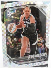 2025 A'ja Wilson Panini WNBA #76 Checkerboard Prizm SP Las Vegas Aces