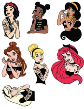 Disney Punk Princess Stickers -