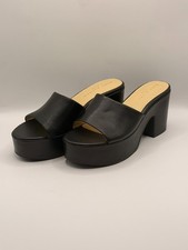 Marc Fisher LTD Women's Forina Black Platform Heel Sandal Sz 8.5