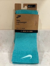 Nike Lightweight Crew Running Socks Teal Size Large HV6919-300 1 Pair NWT