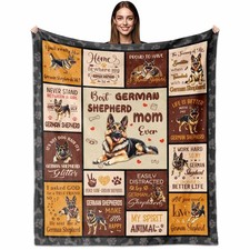 German Shepherd Gifts For Women Mom Throw Blanket 60x50 Inch Dog Decor Soft