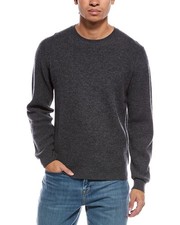 Brodie Cashmere Moss Stitch Wool  Cashmere-Blend Crewneck Sweater Men's