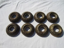 (8) Antique Vintage BRASS SOCKET BOBECHE ROSETTE Chandelier Lamp Light Parts