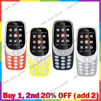 Brand New Nokia 3310-2019 4G Phone Blue/Grey Colour 3 Sim Camera Bluetooth UK