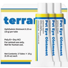 Pet Eye Health Solution for Dogs, Cats, Horses More - 3 Tubes, 0.35 oz Each