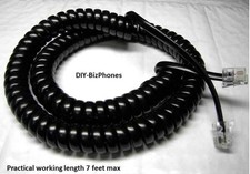 2-Pack Black 12Ft Nortel Phone Handset Cord Norstar Meridian M7310 M7208 Aastra