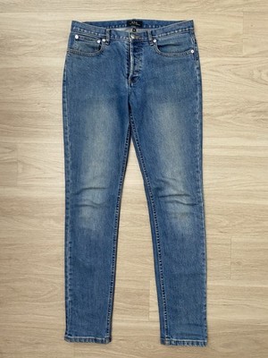 APC Petit New Standard Jeans Men s 30  Straight Tapered Fit Button Fly Fade Blue