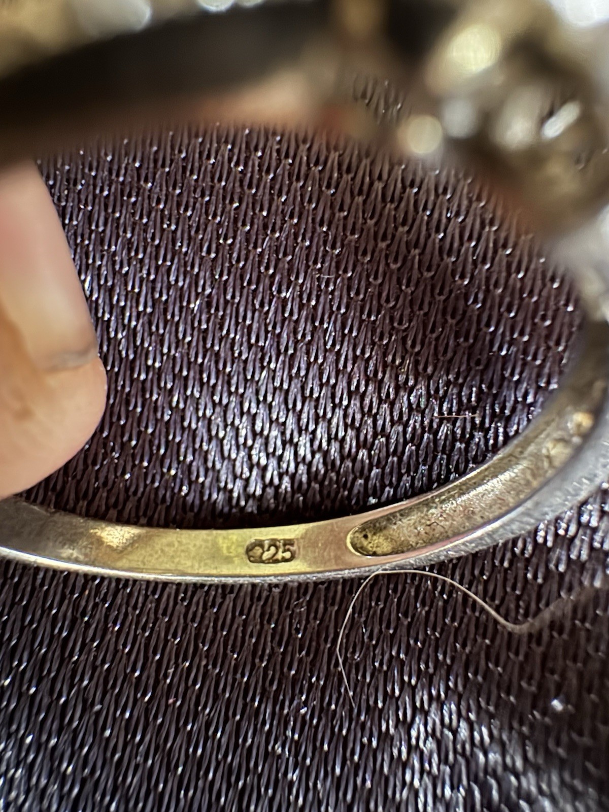 Sterling Silver .925 Ring Rectangle Emerald Cut Y… - image 8