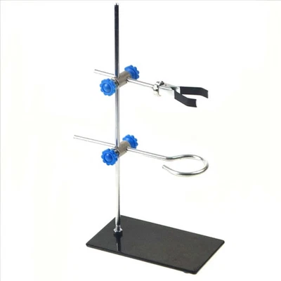 Portable 30Cm Retort Stand Iron Stand With Clamp Clip Lab Ring Flask Clamp