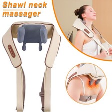 Cordless Neck Massager Heat 6D Shiatsu Neck Shoulder Massager Deep Tissue Back