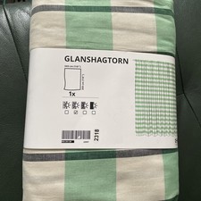 Ikea Glanshagtorn Vorhang Neu 300 X 300 cm Grün weiß Baumwolle Gardine