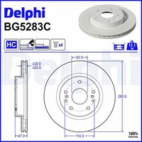 2X Delphi Bremsscheibe BG5283C FüR Suzuki Vitara LY SX4 Cross JY AKK 310 APK 414