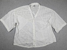 Sacred Threads Women Top Large Floral Geo Lac...