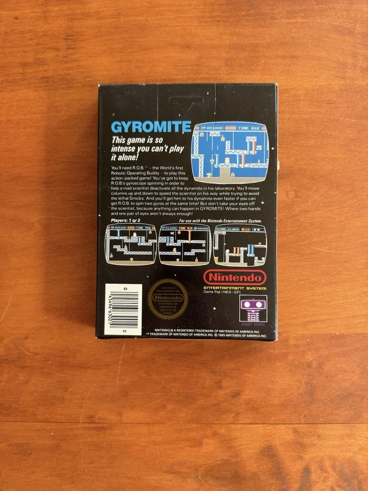 Gyromite (Nintendo NES) Excellent Condition 5 Screw Hangtab Intact CIB w/ Poster - Image 3 of 4