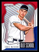 2021 Panini Prizm Old School Red White & Blue #OS-4 Eddie Mathews Brewers HOF