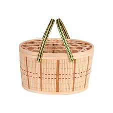 Panier de Rangement Non Pliable pour Œufs et Autres Paniers Tissés en Bambo4129