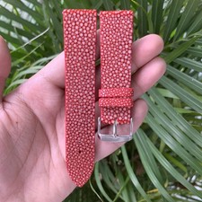 20mm/18mm Red Quick Release Stingray Watch Strap
