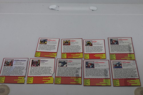 Transformers G2 Character Cards Set - Grimlock, Snarl, Slag, Sideswipe, Starscre