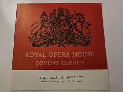 Royal Opera House Covent Garden Programme The Tales of Hoffmann 1966 Solti Opera