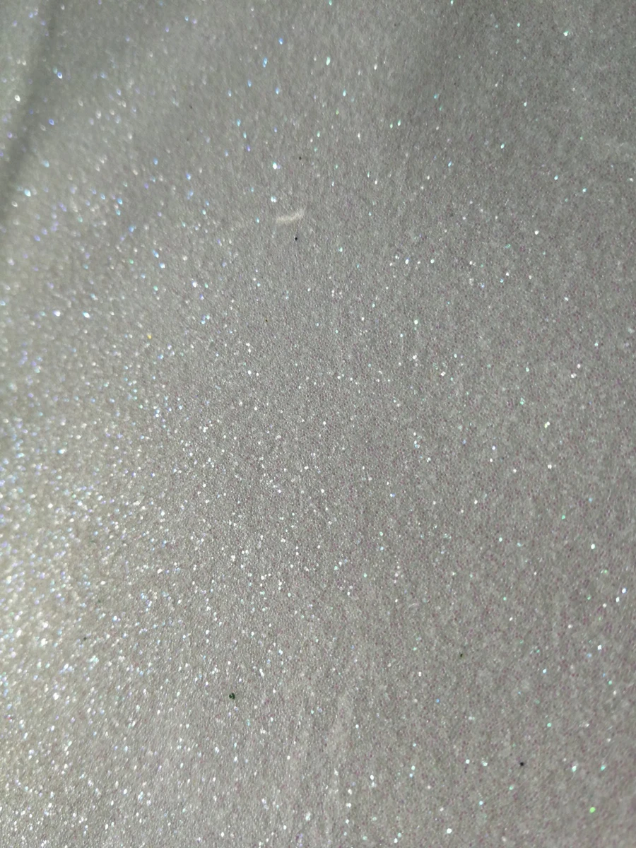 2 Bg. Moosgummi 22 x 30 cm Weiß irisierend, ca. 2 mm dick, Glitzer einseitig
