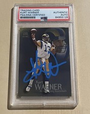 2000 Skybox Molten Metal Kurt Warner SIGNED AUTO #93 Rams Rookie Card RC PSA. rookie card picture