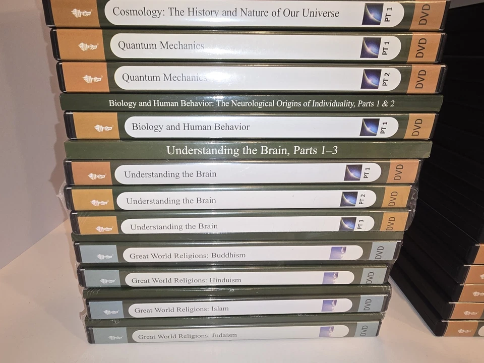 Lot Of 33 Great Courses DVDs & 9 Books Science Religion Philosophy Astrology Etc Foto 4 de 4