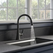 KOHLER Guild Kitchen Faucet R33912-BL-AA Matte Black Pull-Down Boost Sweep