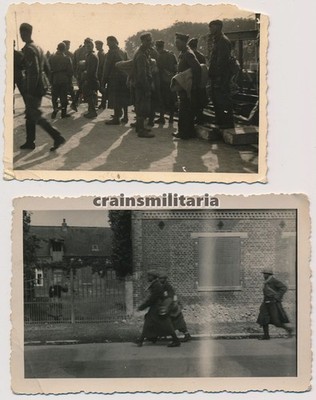 2x Orig. Foto franz. Kolonial Gefangene in Frankreich 1940