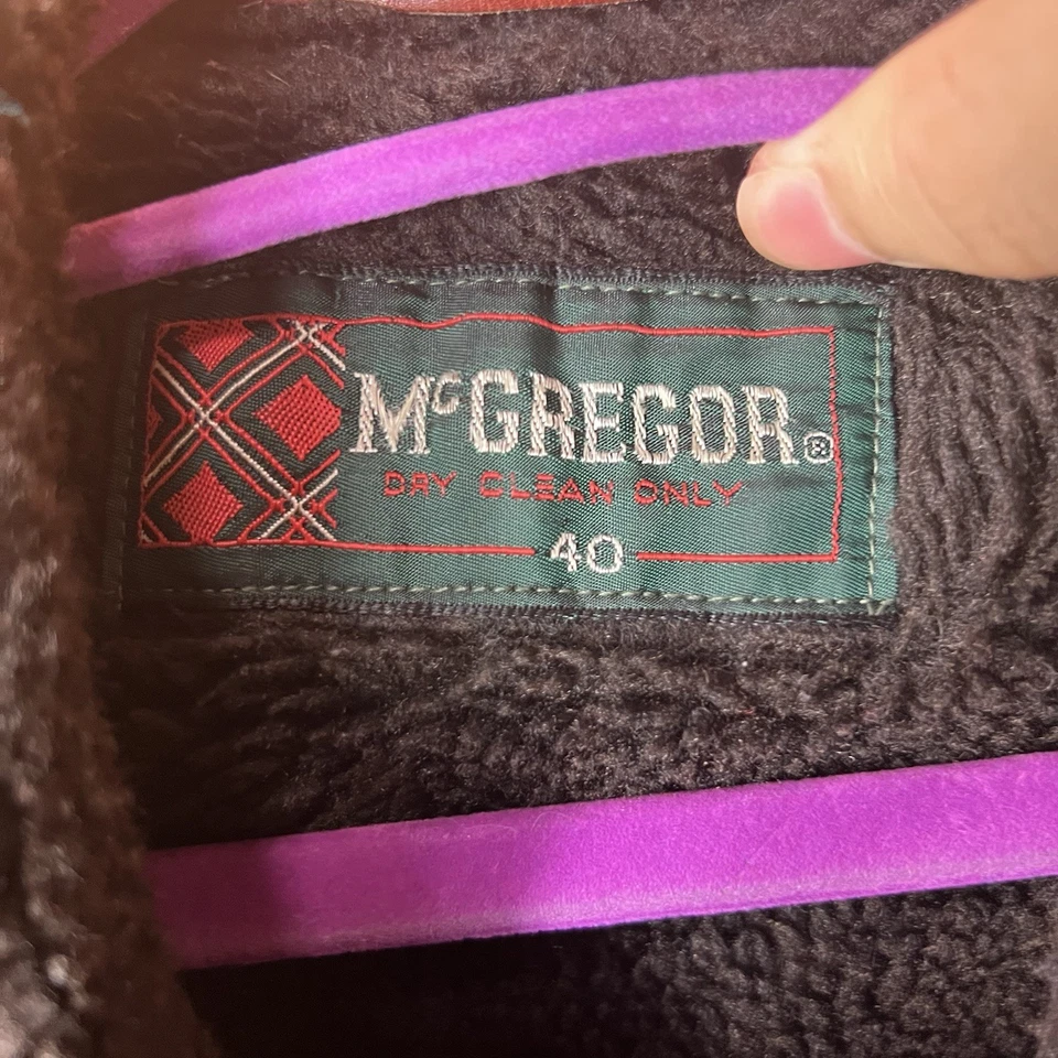 Vintage McGregor BROWN/CAMEL Corduroy Sherpa Lined Jacket 40 Medium Retro EUC - Image 4 of 4