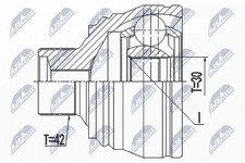 Kit giunti albero motore NTY NPZ-AU-057 per AUDI Q5 8RB Van TDI