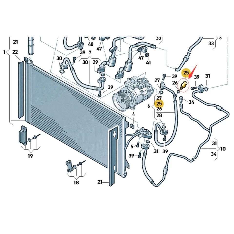 Sensor de temperatura de aire acondicionado OEM para Audi Q7 VW Touareg Porsche Cayenne 7L6 907 543 A Foto 2 de 2