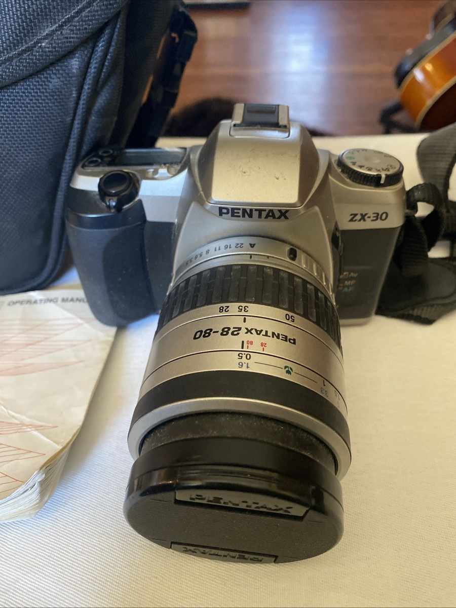 Pentax ZX-10 35mm Camera, 35-80 Lens, Camera Bag & Manual Tested