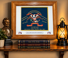 34 Star, Union Civil War Regimental Flag...44th Ohio.  Wall Decor Art
