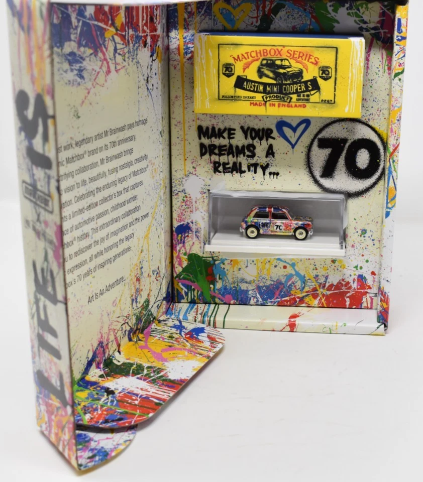 Matchbox Set Austin Mini Cooper S Matchbox X Mr Brainwash Art Is An Adventure - Image 4 of 4