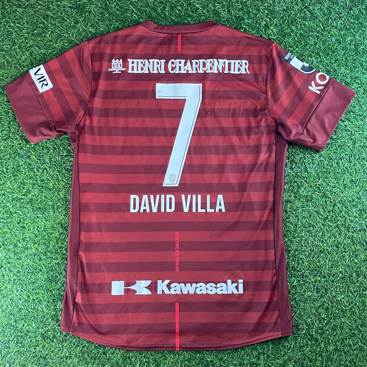 ヴィッセル神戸 「DAVID VILLA 」7番 ユニフォームLサイズ David Villa - Vissel Kobe 2019 Official Jersey Shirt Kit – JPN XL