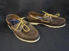 Sperry Top-Sider Shoes Mens Size 7.5 Brown Leather Boat Deck Moccasin Casual