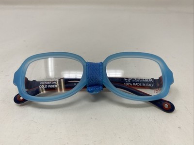 Life Italia Italy NI 132 C4 43-13-115 Baby Blue/Navy Blue Eyeglasses Frame &588