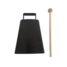 Kuhglocke mit Holzhammer rechteckiger Griff Hand Kuhglocke konischer K&ouml;rper