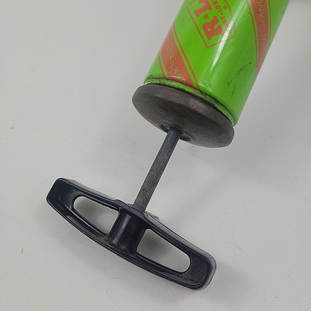 Vintage R-L Root-Lowell Tin Metal Bug Sprayer Green with Handle Large