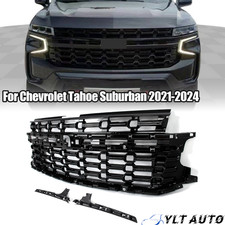 Gloss Black Front Bumper Grille Assembly For 2021-2024 Chevrolet Tahoe Suburban Gloss Black Front Bumper Grille Assembly For 2021-2024 Chevrolet Tahoe Suburban