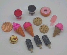 Miniature 1:6 Scale Sweet Treats Dollhouse Food Assortment Plastic